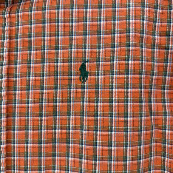Ralph Lauren Shirt Men's XL Orange Plaid Classic Fit Button Down Business Casual - Picture 3 of 9